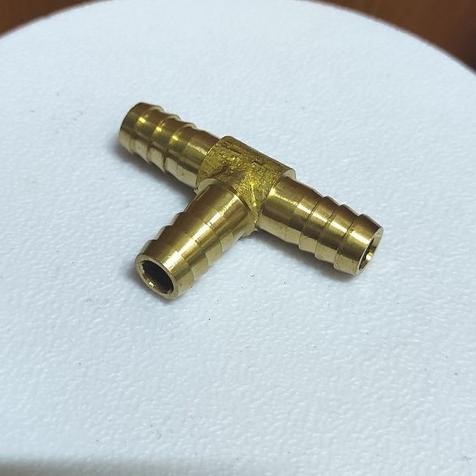 ] Nepel Selang Gas Cabang T Kuningan Nepel Sambungan Selang Kompor Gas