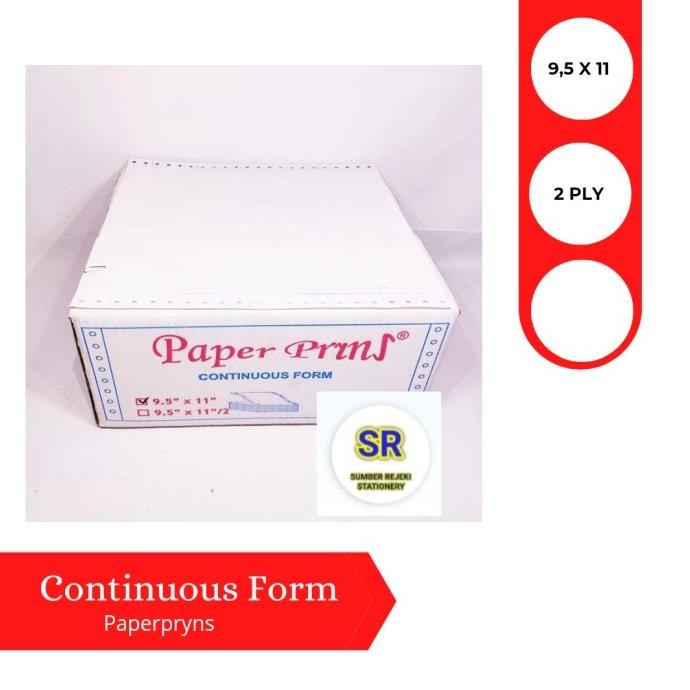 

BEBAS ONGKIR - PAPERPRYNS CONTINUOUS FORM ( 9,5 X 11 ) 2 PLY