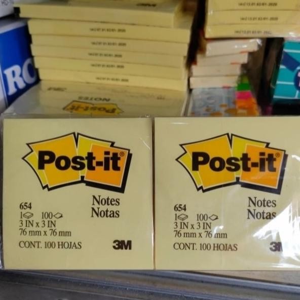 

NEW post it original 3M 654 76x76 harga 1 pack/12 pad