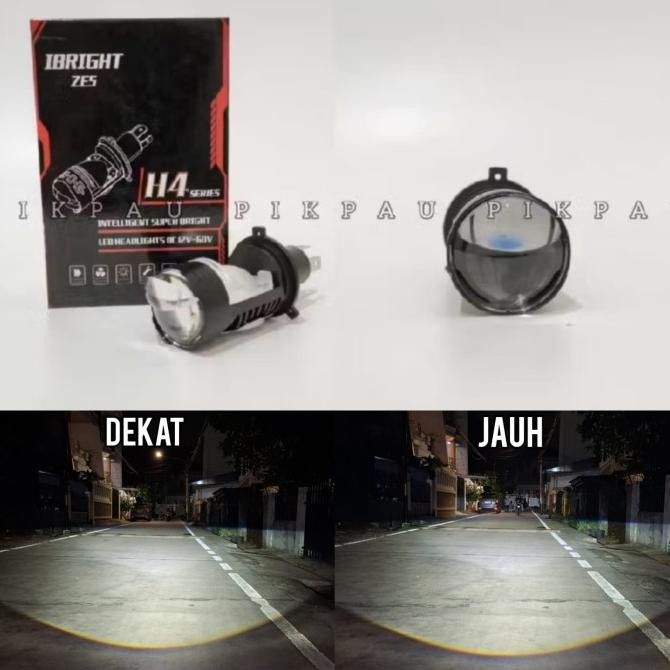 IBRIGHT Lampu Utama H4 Projector ZE5 Original Dengan Kipas Pendingin