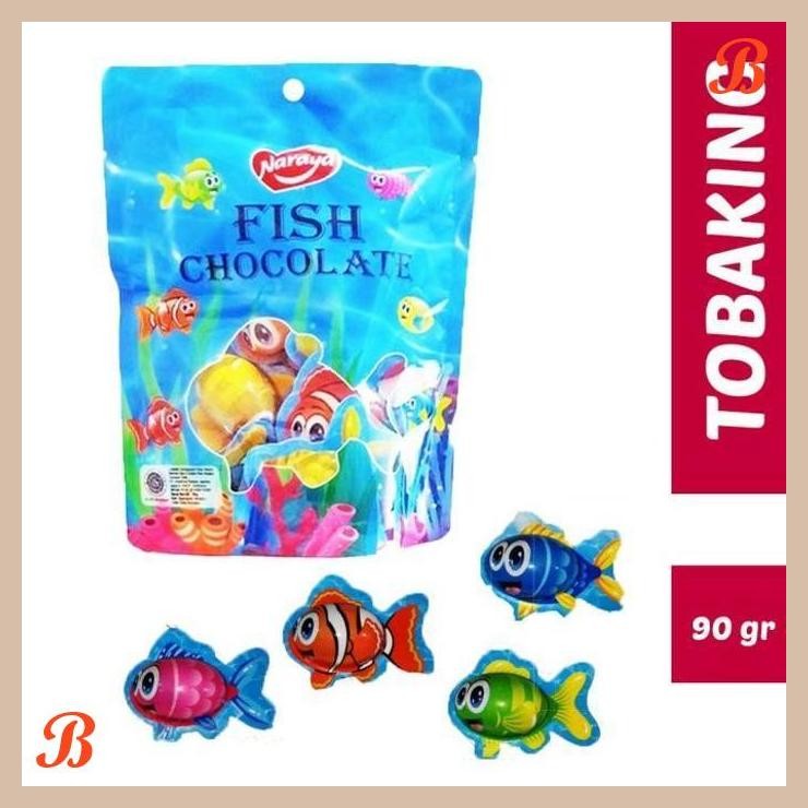 

| RMP | NARAYA FISH CHOCOLATE / COKELAT BENTUK IKAN 90 GR