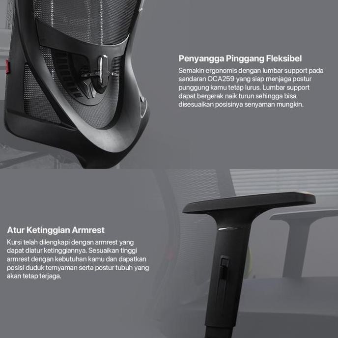 Grosir Fantech Oca259 Pro / Oca-259 Pro Kursi Office Kantor Dengan Sandaran Kaki