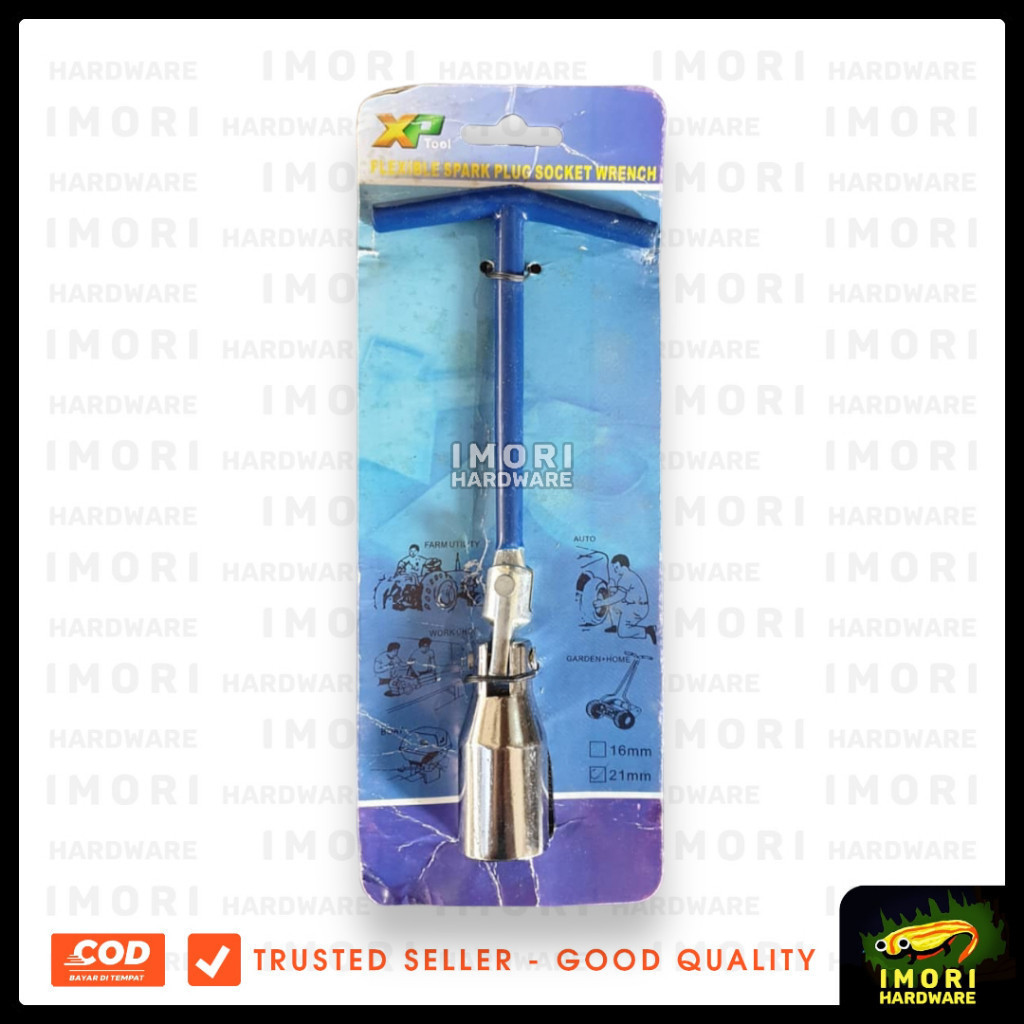 XP TOOL Kunci Busi 16 21mm Sok Flexible Spark Plug Socket Wrench Motor im