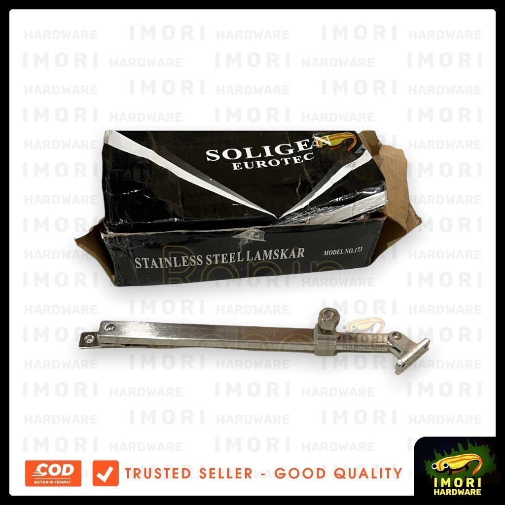 SOLIGEN Lamskar Tarik Ramskar Hak Angin Penahan Jendela Stainless