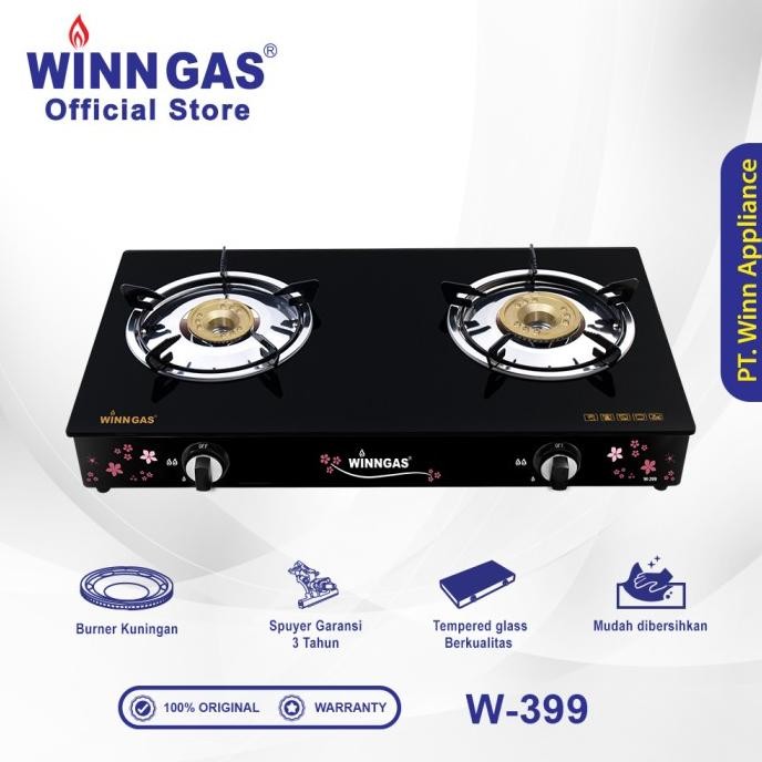 Promo Winn Gas Kompor Gas 2 Tungku Khusus Gas Alam / Pgn/ Lng W399