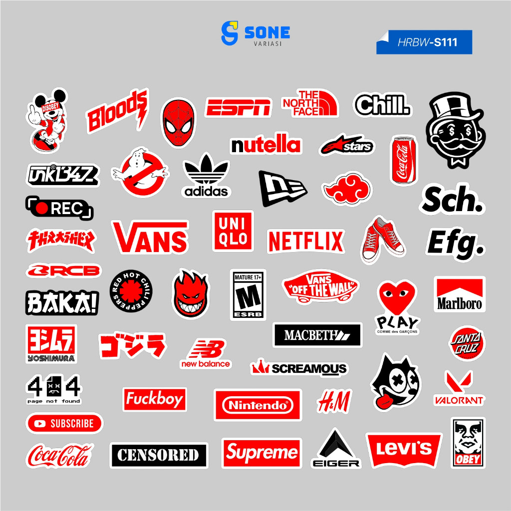 

*PromoTerjangkau* Stiker Aesthetic Random Rbw Paper Waterproof Laptop Koper Helm Casing Phone Hrbw-s111 Garskin Wrap Stiker Premium / X Casing Case COD