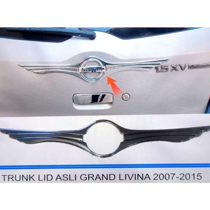 LIS TRUNDLITE BAGASI BELAKANG / RING LOGO LAMBANG MODEL SAYAP NISSAN GRAND LIVINA 2007 SD 2015 2008 