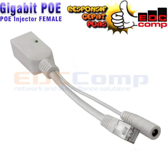 Passive Gigabit POE Splitter Female|Gigabit POE Injector Cewek