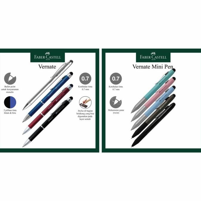 

Murah!! Faber Castell Vernate 3 In 1 Stylus Pen Pulpen Smartphone Tablet