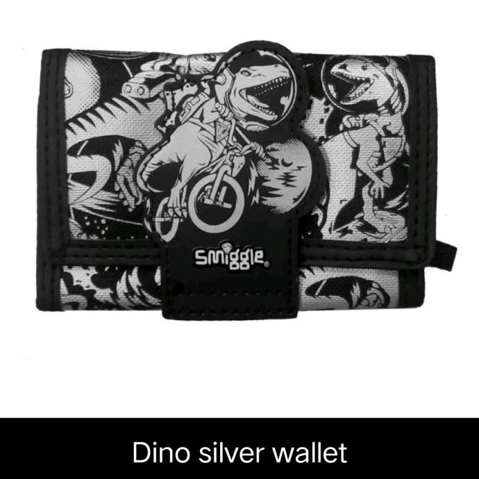 Laris Smiggle Wallet Dino Silver/ Ori/ Dompet Anak Smiggle/ Kado