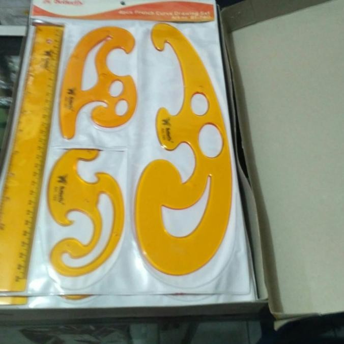 

Promo!! Butterfly 4 Pcs French Curve Drawing Set/Penggaris Kurva Bt-740.