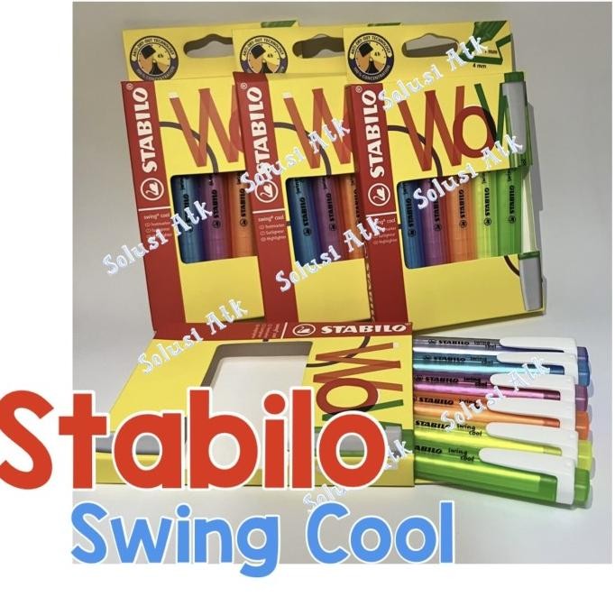 

Promo!! Stabilo Swing Cool 1Set 1 Set Isi 6Pc 6Pc Campur Warna