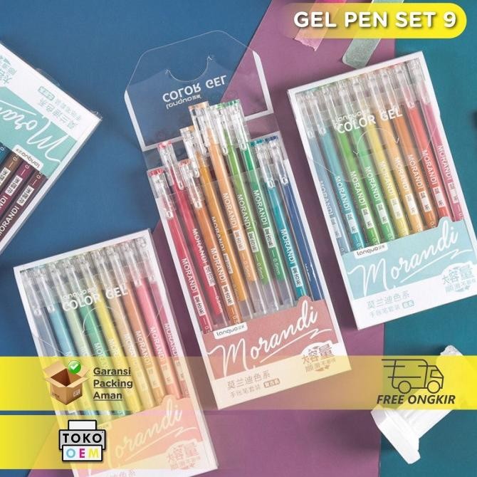 

Promo!! Languo Morandi Real Colors Gel Pen Set 9 Colors