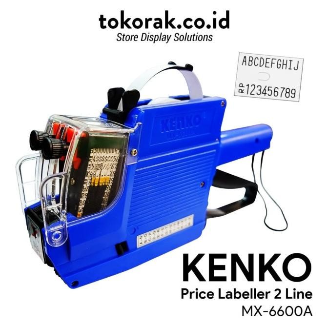 

PRICE LABELLER MX-6600A KENKO MESIN ALAT LABEL HARGA 2 BARIS