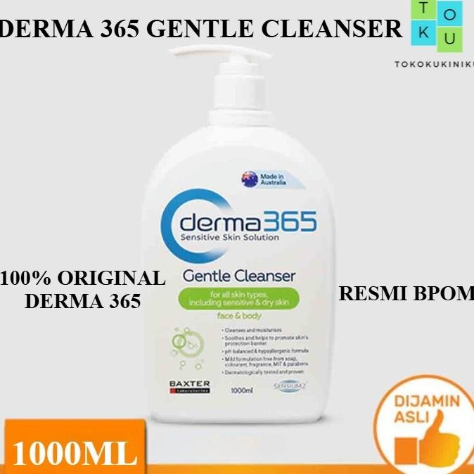 TERLARIS - ORIGINAL BPOM Derma 365 Derma365 Gentle Cleanser 1000ml Face Body Sabun Mandi