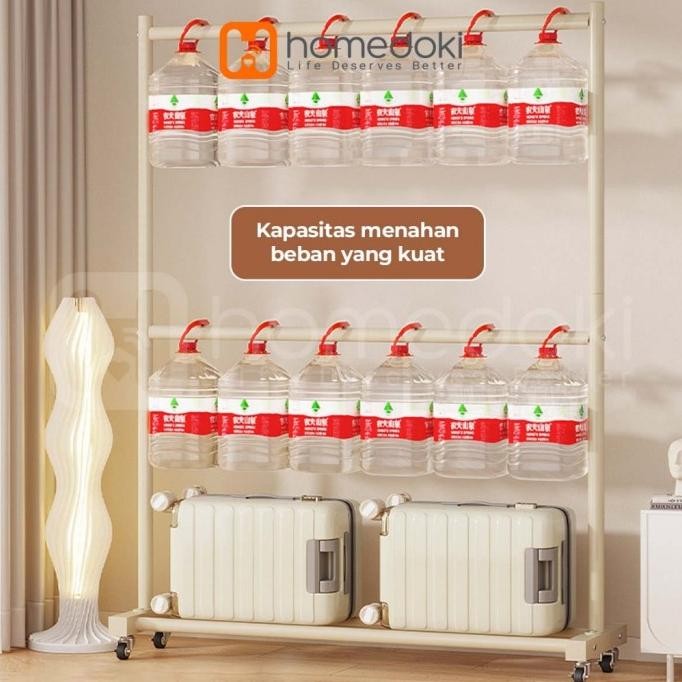 Murah Homedoki Rak Gantungan Baju Besi / Stand Hanger / Gawang Baju / Jemuran Baju Portable Non COD