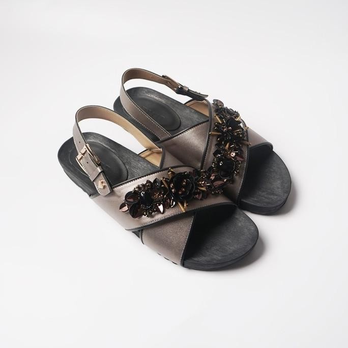 PVRA SANDAL WANITA CAVVAMI BRONZE BLACK SANDAL WANITA ELEGAN TERLARIS 100% ORIGINAL BRANDED MODEL TE
