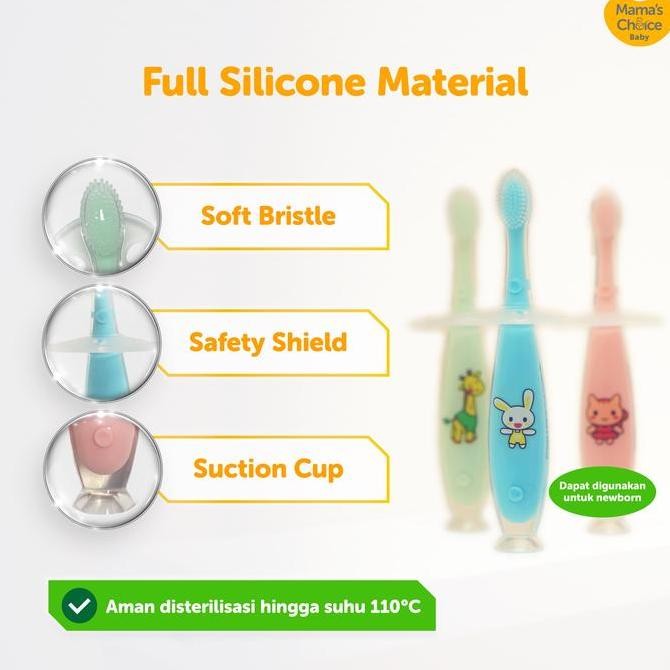 Sale My First Toothbrush Mama'S Choice | Sikat Gigi Silikon - Sikat Gigi Bayi 1 Tahun - Sikat Gigi A