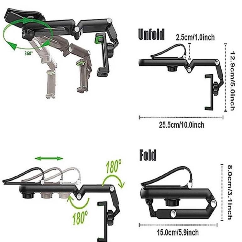 Phone Holder Mobil Jepit Hd-58 Penyangga Hp Mobil Tongsis Selfie Hd58