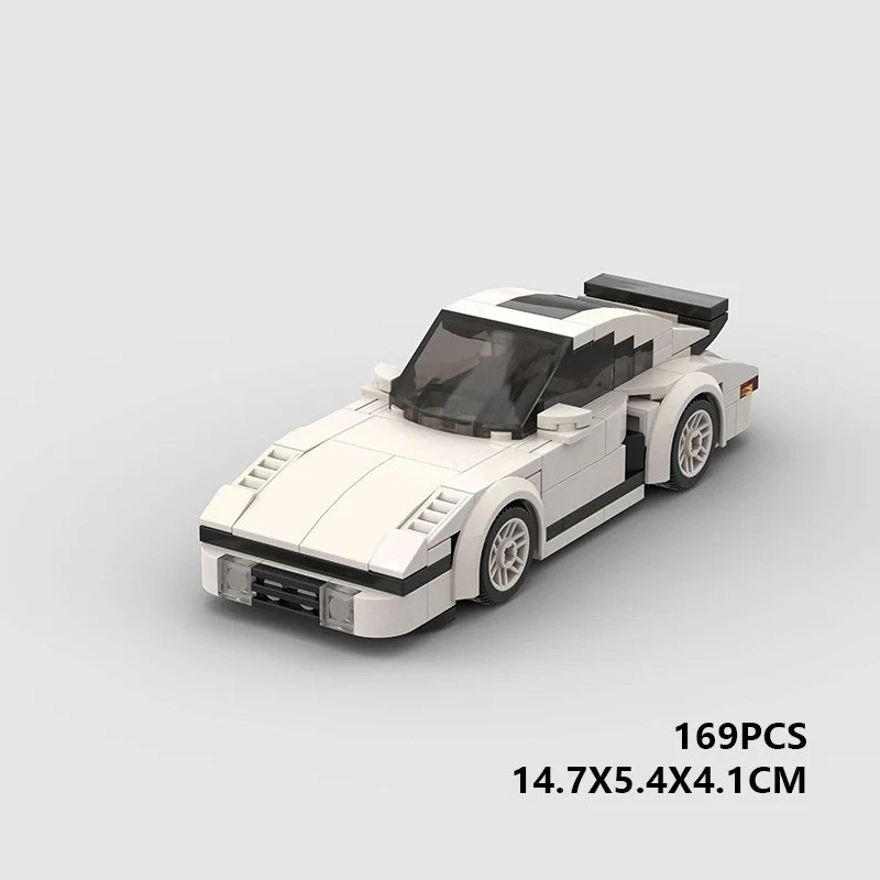 Blok bangunan MOC kompatibel dengan LEGO Porsche 930 mobil sport balap hadiah model mainan puzzle pa