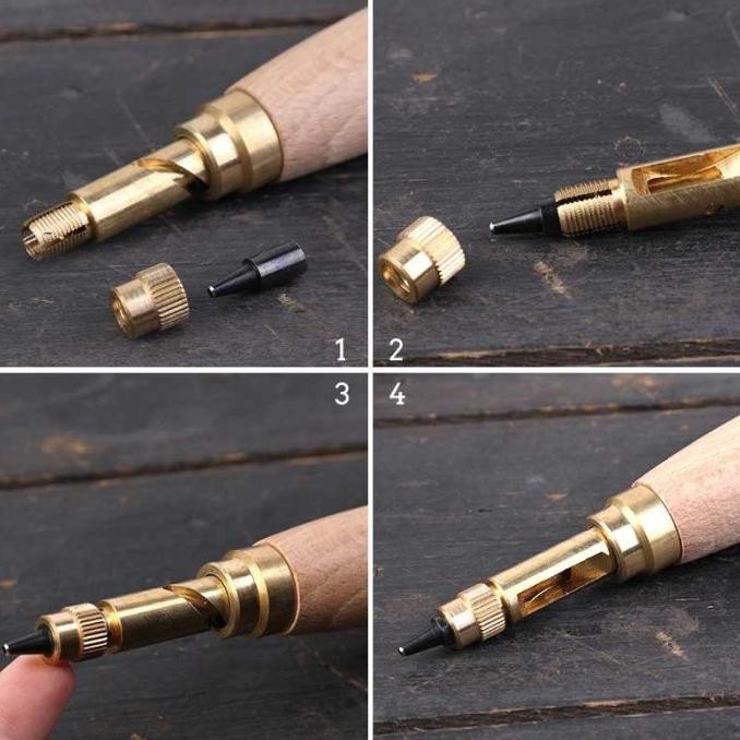 

Alat Pelubang Sabuk Tali Ikat Pinggang Diy Otomatis Automatic Belt Hole Punch 6 Tip 1.5-4 Mm New Stok