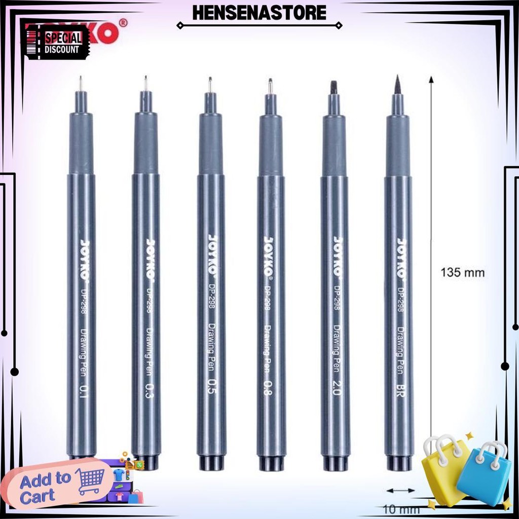 

Drawing Pen Pena Gambar Joyko Dp-298S 1 Set 6 Pcs D Best Seller