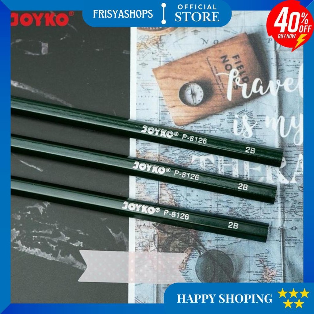 

Pensil Pencil Joyko P-8126 2B 1 Box 12 Pcs D Best Seller