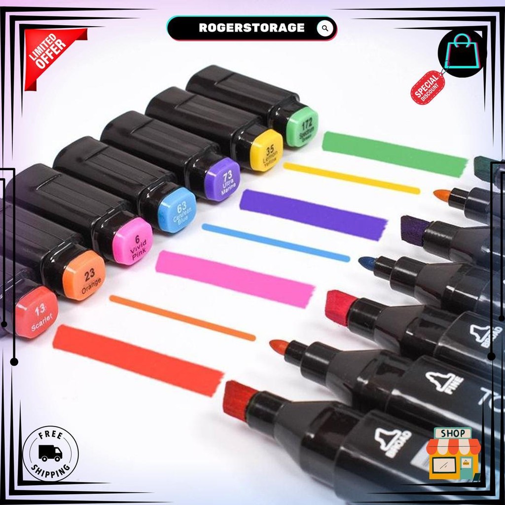 

Wd Touchfive 24/36/48/60/80 Warna Sketsa Spidol Umum General Marker Set Animation Markers / Twin Market Set Spidol D Sale