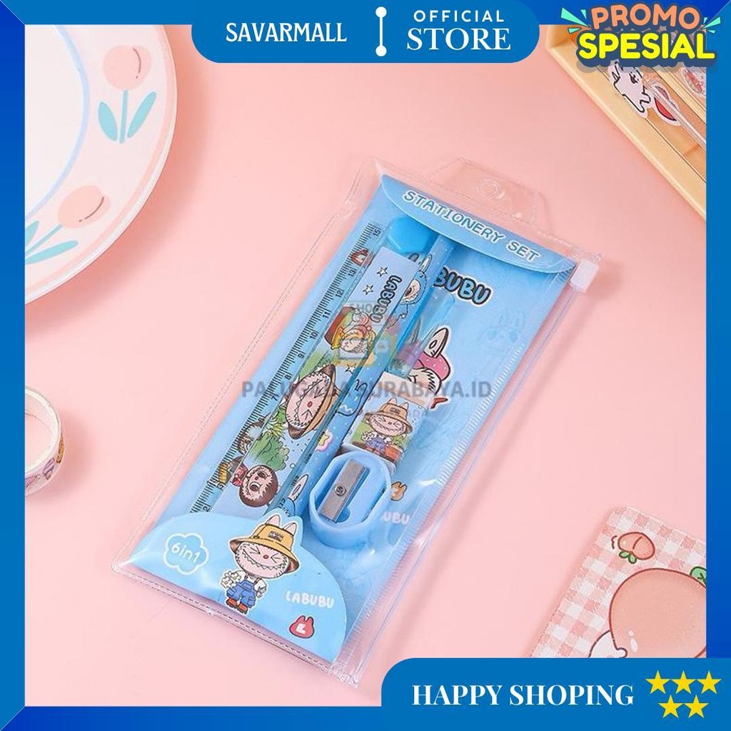 

Pgs Alat Tulis Sekolah Set 5 In 1 Motif Sanrio Labubu Pouch Souvenir Hadiah Anak D Gratis Ongkir