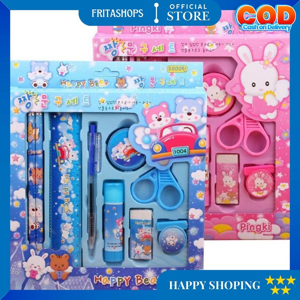 

2009 Pencil Set 9 In 1 Alat Tulis Sekolah Anak Lengkap D Terlaris