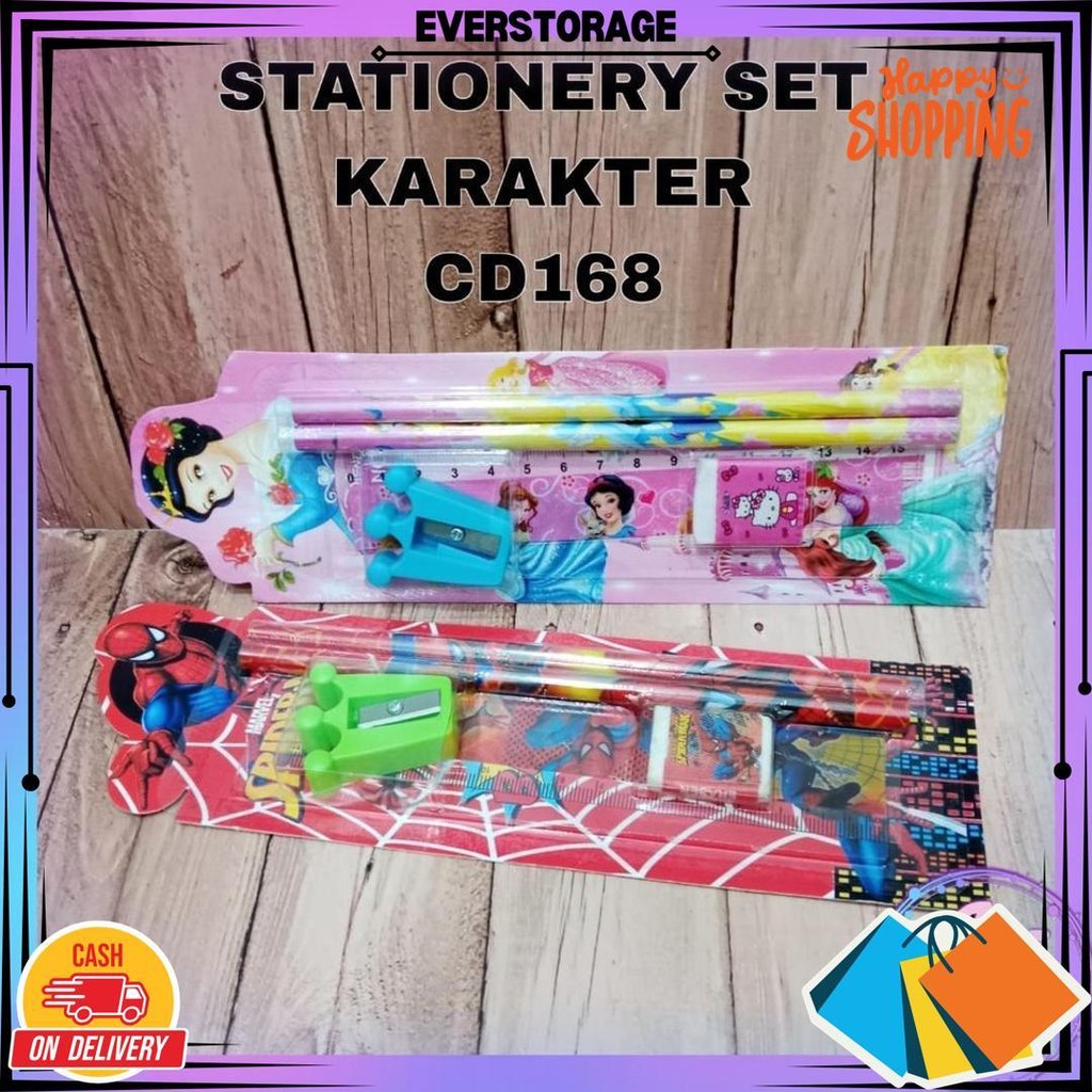 

Stationery Set 5In1 Karakter Cd168 / Paket Alat Tuli Sekolah Set Murah D Sale