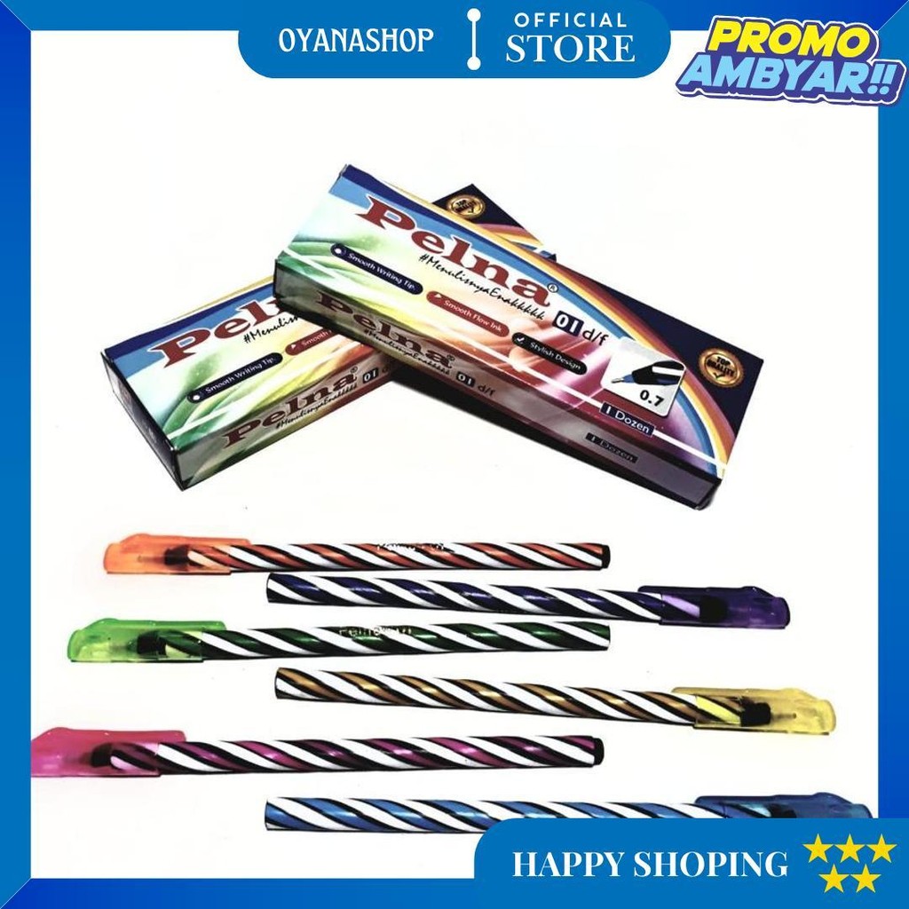 

Harga 1Kotak /12Pcs Pulpen Pelna / Stark Warna Warni 0.7Mm Hitam D Sale