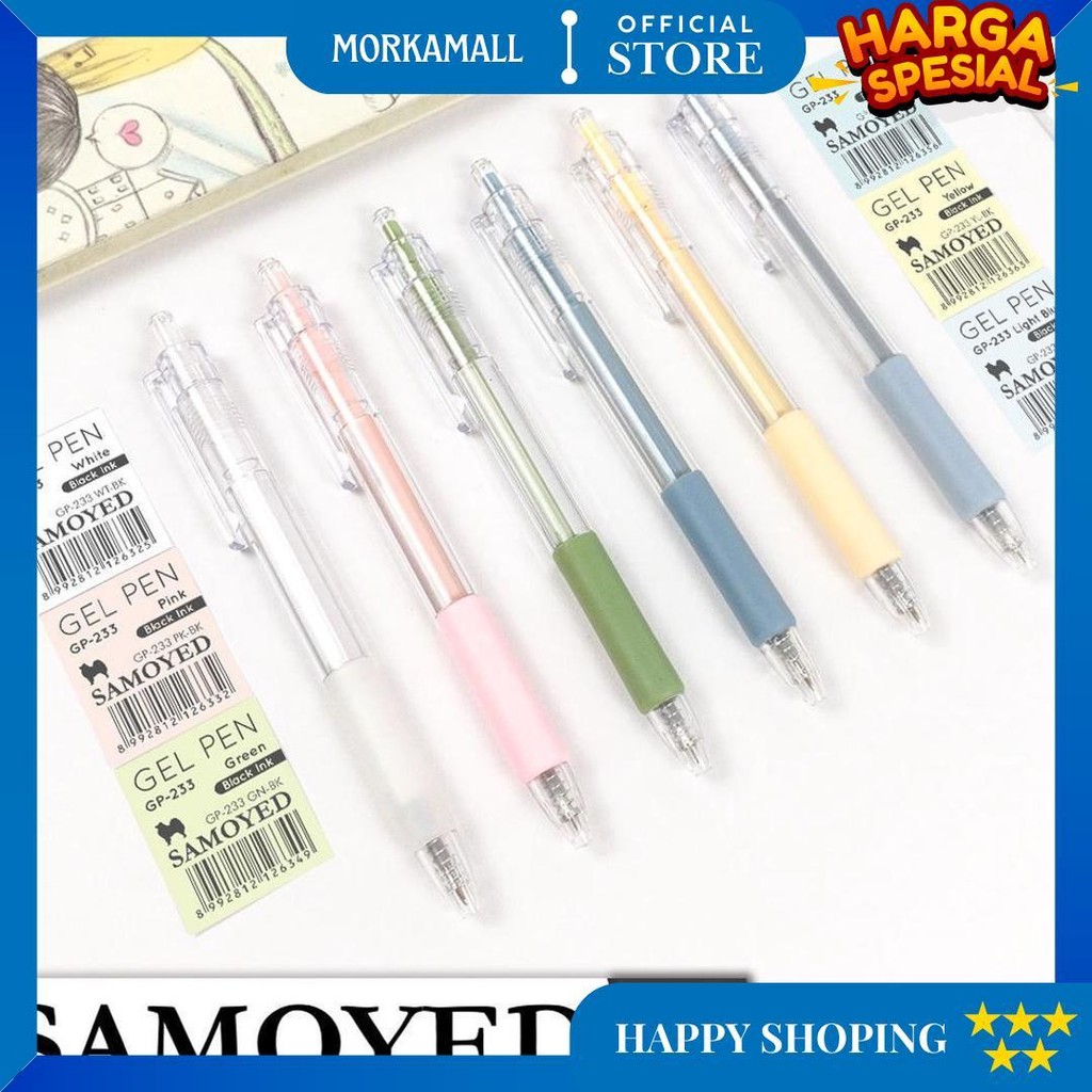 

Pulpen Mekanik / Cetek / Retractable Gel Pen Pastel Samoyed Gp-233 D Termurah