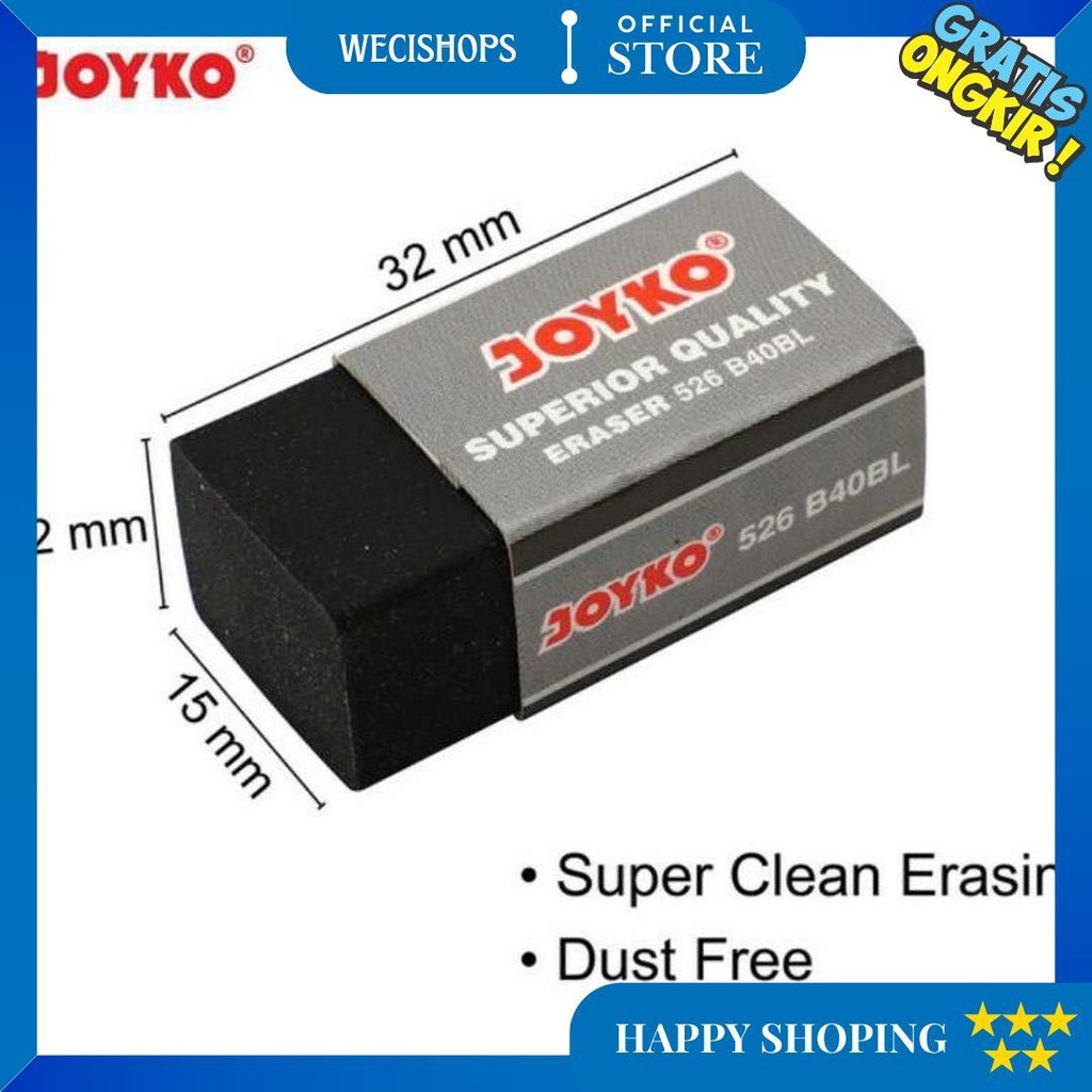 

Eraser Penghapus Joyko Hitam Eb (Isi 20 Pcs) D Terlaris