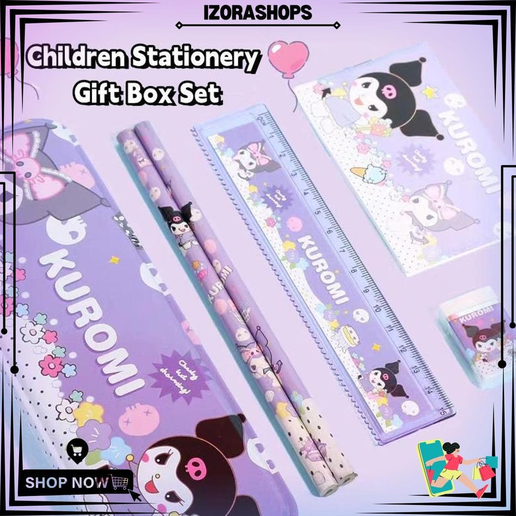 

(Cod) Set Alat Tulis/ Kotak Pensil Anak Set 7 In 1 Stationery Untuk Hadiah Anak Sekolah Sanrio/ Alat Tulis Set Kotak Pensil Karakter Kuromi/ Set Atk Lucu Dan Murah D Terlaris