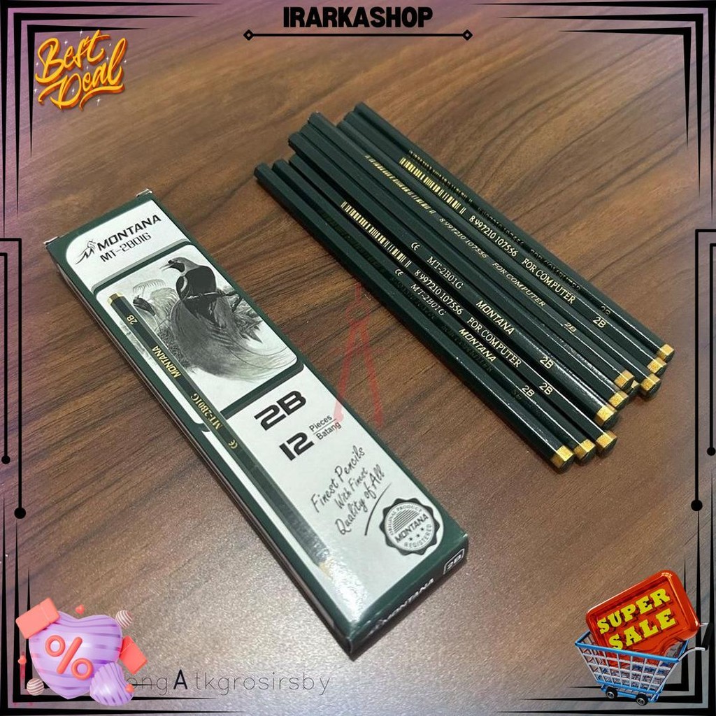 

Pencil / Pensil 2B (12Pcs) M2000 / Montana Hijau D Gratis Ongkir
