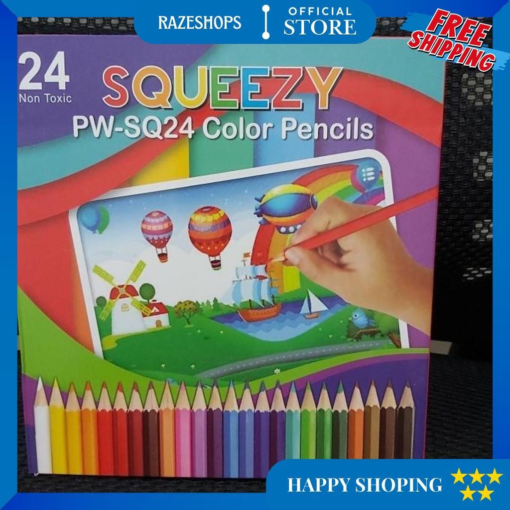 

Pensil Warna Squeezy - Panjang [24 Warna] - Sq24L D Promo Puncak