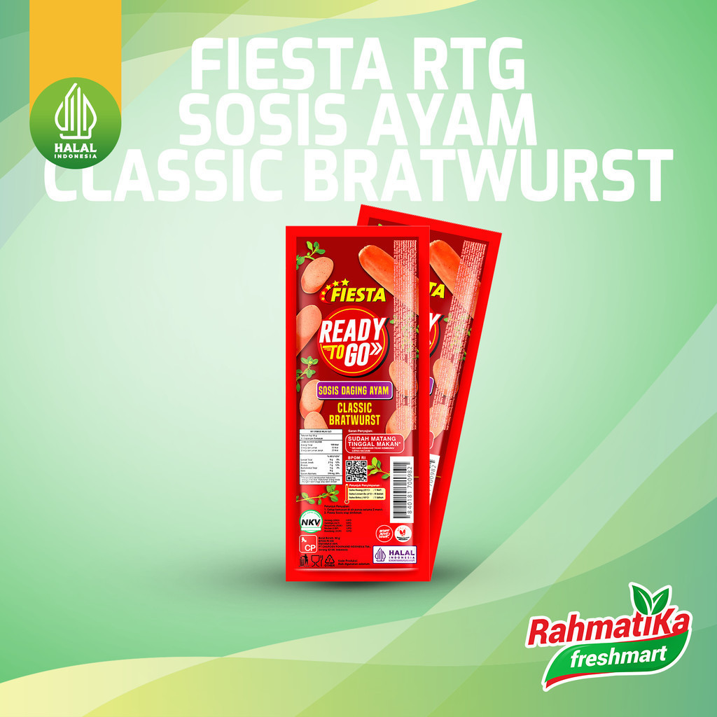

Fiesta Ready To Go Sosis Ayam Classic Bratwurst 65 gr