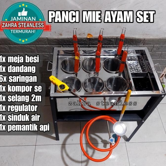 MURAH Dandang mie ayam 6 lubang+ kuah / Dandang mie kocok + saringan
