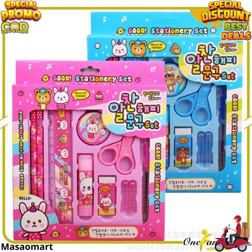 

One-A26 Alat Tulis Set 8In1 Karakter Stationery Kids / Paket Alat Tulis Anak Tk / Set School Supplies For Child Writing Gift Eraser Ruler D Cod