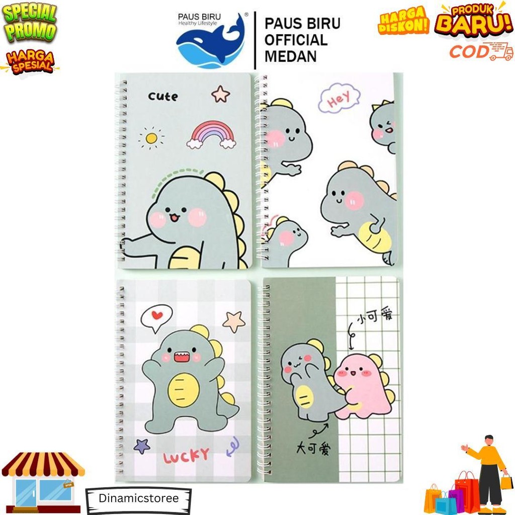 

Paus Biru - Lucu Buku Tulis A5 Notebook Mini Alat Tulis Sekolah Anak Kartun Stationery D Sale
