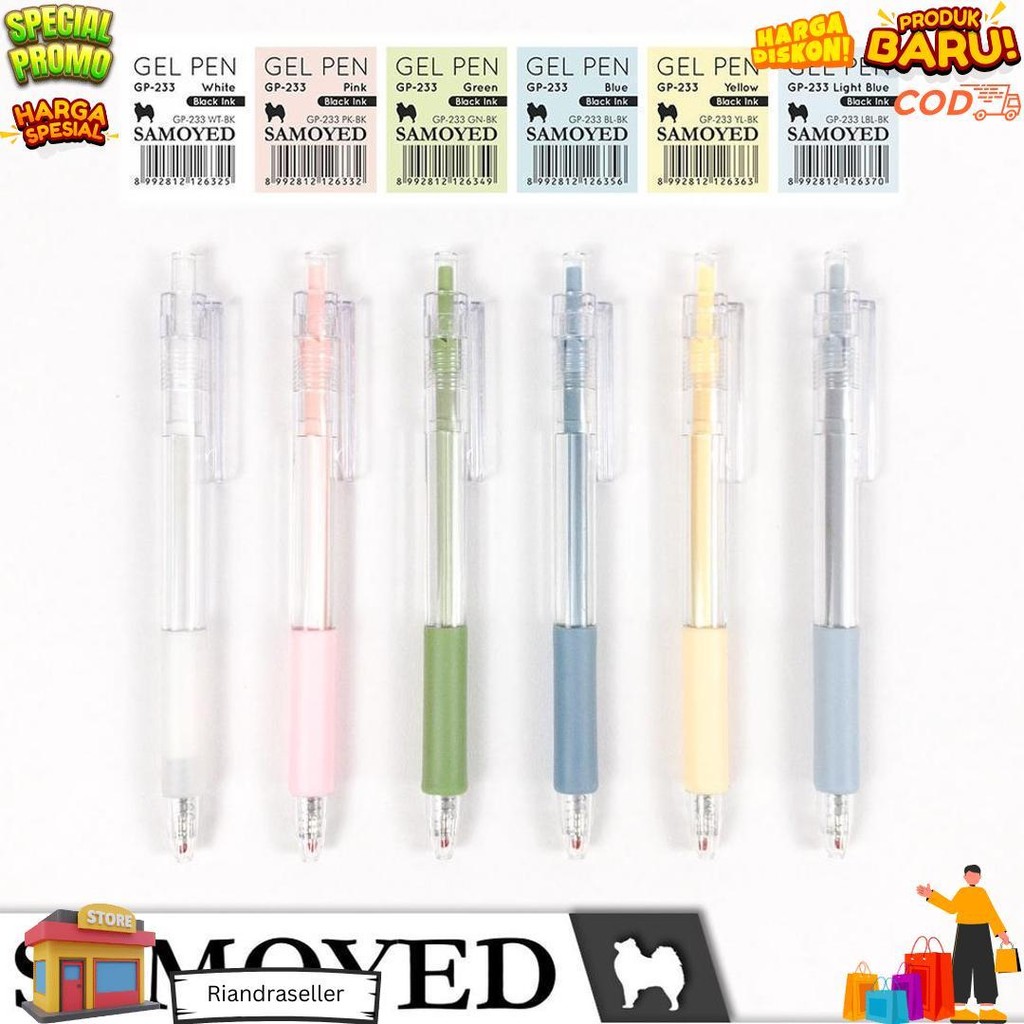 

Pulpen Mekanik / Cetek / Retractable Gel Pen Pastel Samoyed Gp-233 D Terlaris