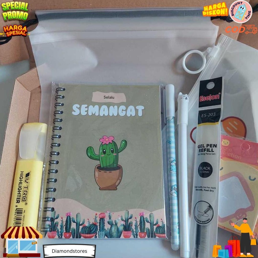 

(8 Pcs/Pack) Paket Alat Tulis 8In1 / Set Alat Tulis / Kado Siswa/Kado Teman /Hampers Kado Wisuda D Terlaris