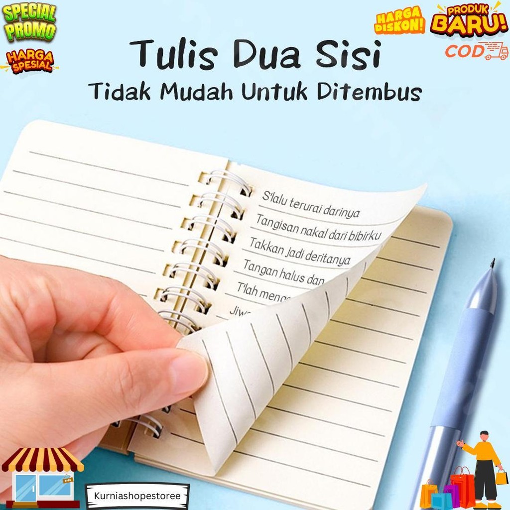 

Aimilo - Notebook Mini A7 Lucu Buku Tulis Scrapbook Mini Buku Notes Kecil Alat Tulis Sekolah D Termurah