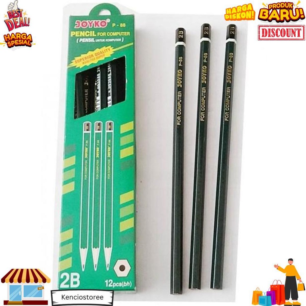 

[ Lusin ] Joyko P-88 Pensil Kayu Joyko 2B D Terlaris