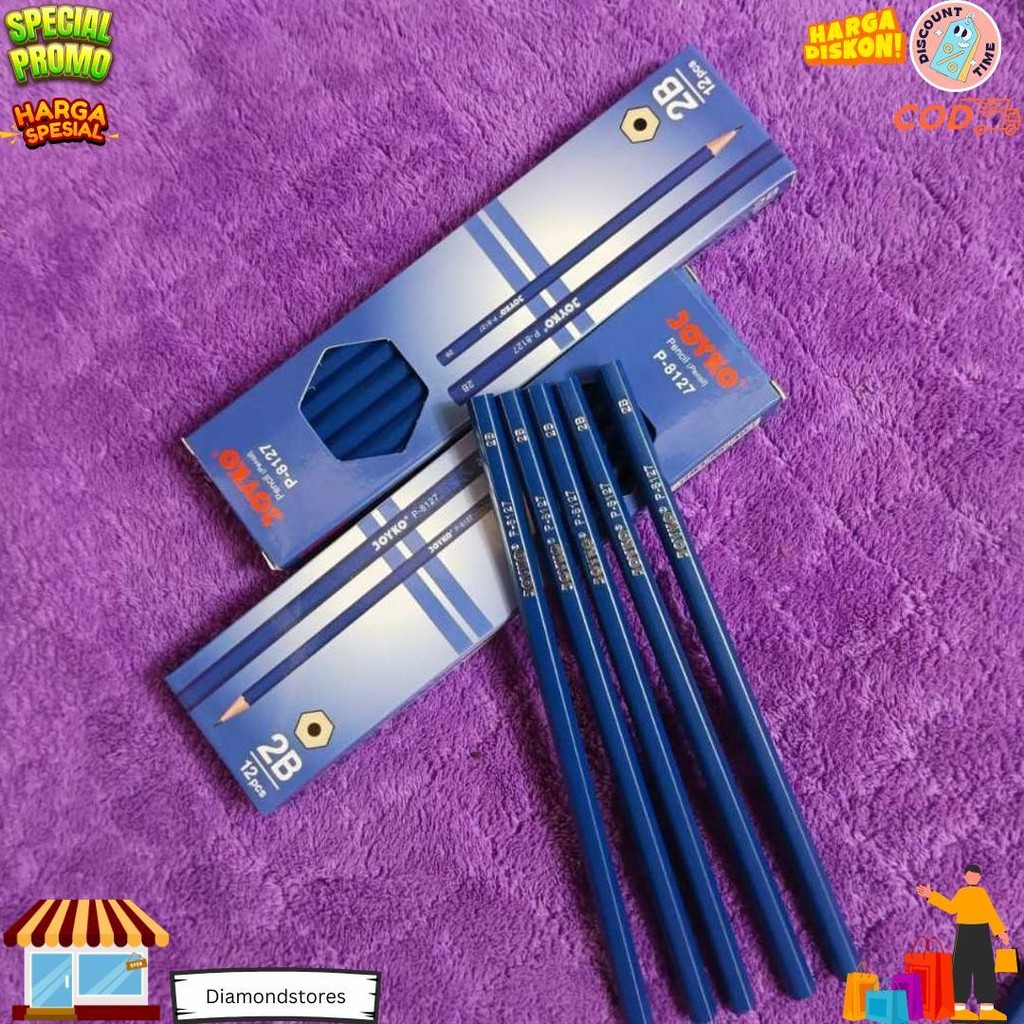 

(1Pack=12Pcs) Pensil Joyko P-8127 2B D Cod