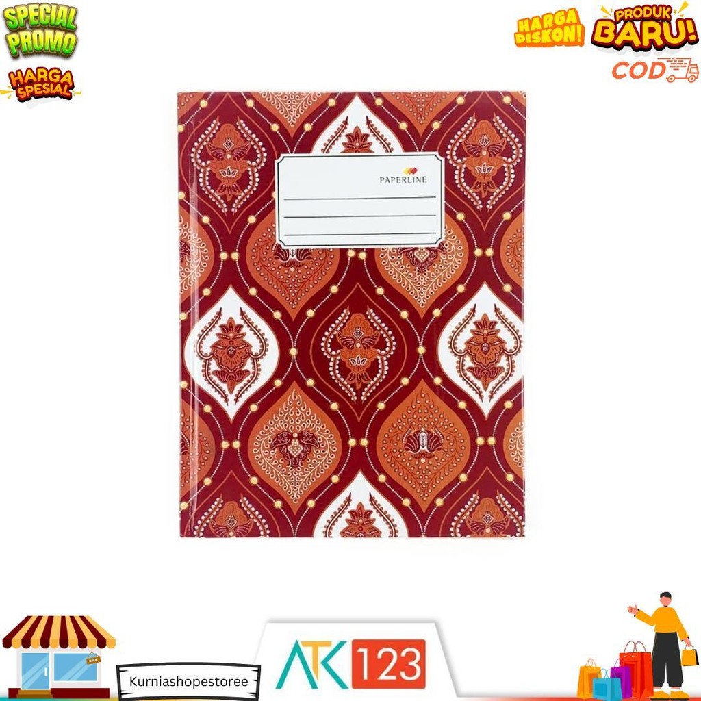 

Buku Tulis Hardcover Paperline Quarto / Kuarto / Kwarto 100 Lembar D Cod