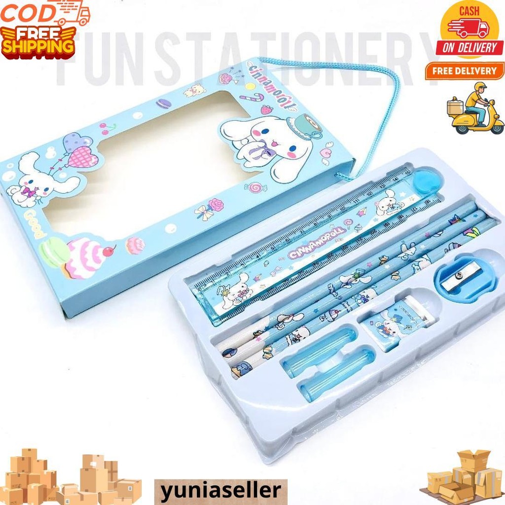 

Study Set 6605 Sanrio / Stationery Set / Set Alat Tulis Kuromi Cinnamoroll D Termurah