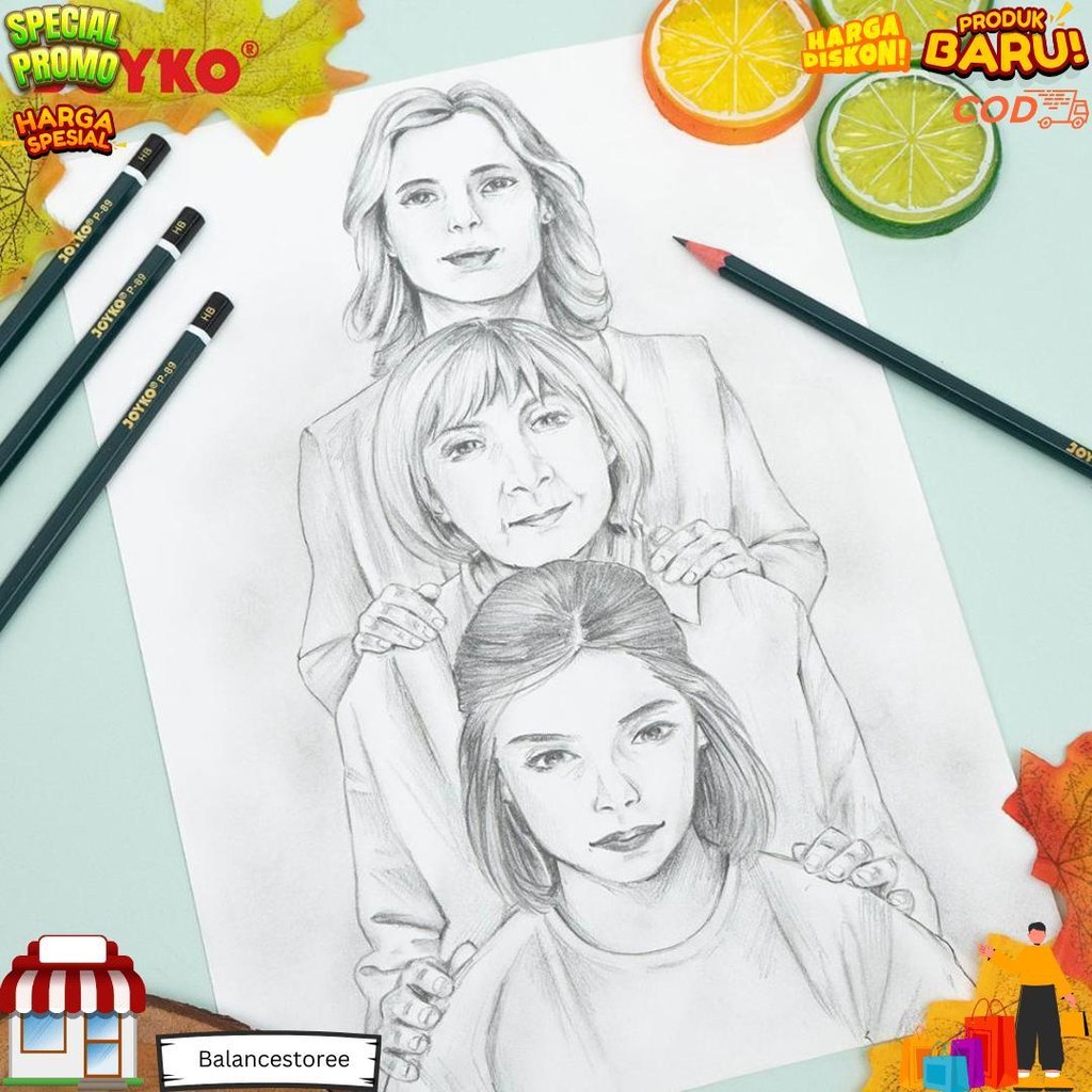 

(12 Pcs) Pencil Pensil Joyko P-89 Hb D Best Seller