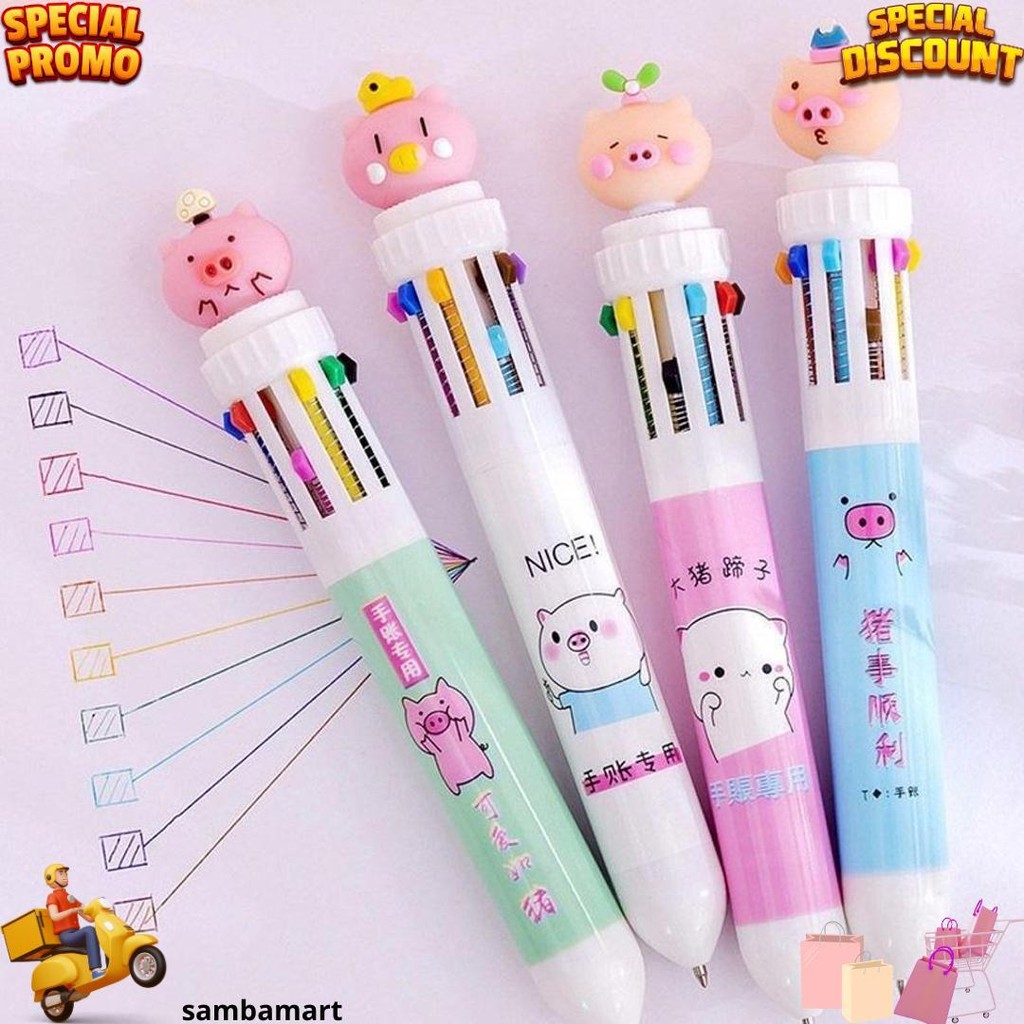 

Bobastore Pulpen 10 Warna Bermotif Lucu/Pulpen/Pulpen Anak Anak S106 D Terlaris